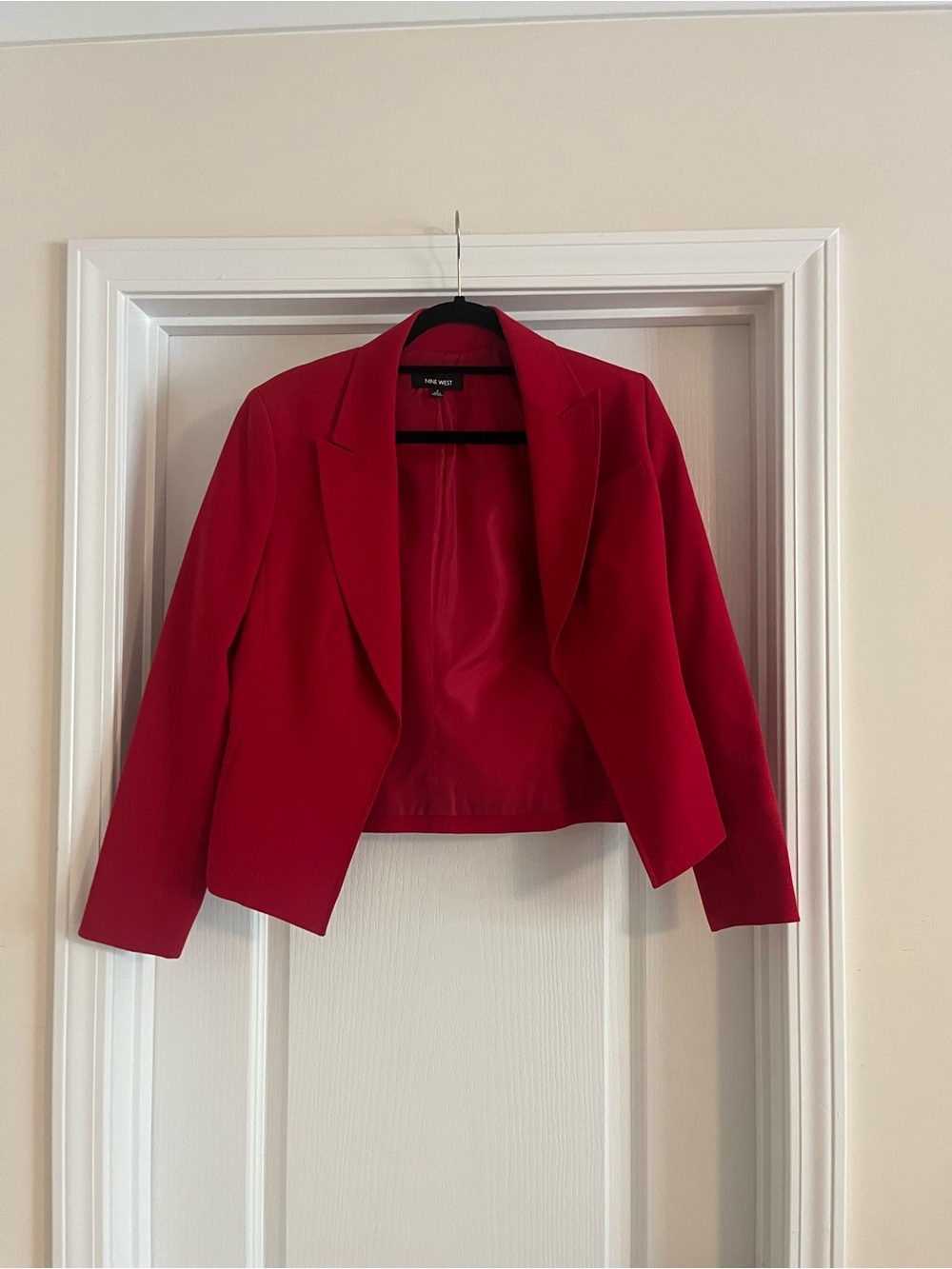 Nine West Red Cropped Blazer Jacket